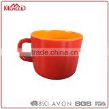 Double Wall Vibrant Plastik Cheap Plastic Kinds of Plastic Cup With Handle Mug thumbnail-1