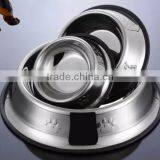 Skid Stop Rubber Base Stainless Steel Pet Bowls With Embossed Paws and Bones for Dogs Puppies Cats Feeder Bowl thumbnail-2