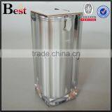 Special Square Shape 15ml 30ml 50ml Lotion Bottle Empty Luxury Silver Color Acrylic Body Lotion Bottle With Pump thumbnail-2