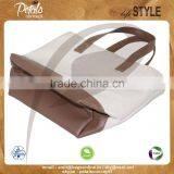 12 OZ Natural Canvas Tote Bag With Eva Padding & Inside Polyester Lining With PU Handle & Bottom With Top Zip Closure thumbnail-6