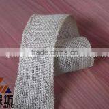Wired Burlap Ribbon 2'' Wide 5yards Long Nature Color thumbnail-1