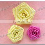 100% Handcraft Polyester Satin Ribbon Rose thumbnail-1