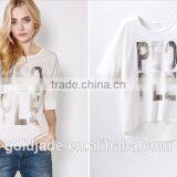 New Fashion Prints Front Short Design Shirts , Irregular Design Women's Shirt thumbnail-4