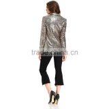 Domin Fashion Latest Sequin Fabric Women Coat Guangzhou Factory thumbnail-6