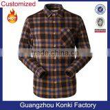 Hot Sale Men's Spring Long Sleeve Cotton Plaids Work Shirts