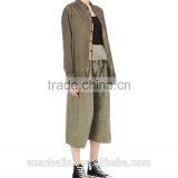 Custom Ladies Cropped Cotton Trousers Patterns New Design thumbnail-1