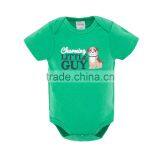 2017 Cheap Good Quality Baby Clothes Colorful Summer 100%Cotton Short Sleeves With Printing Newborn Infant Baby Bodysuits thumbnail-3