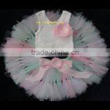 Wholesale Smocked Dresses Colorful Tutu Skirt and Top Flower Girl Dress thumbnail-1