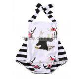 S33501W Girl Flower Romper Cotton Floral Jumpsuit Outfits 2017 Summer Clothing thumbnail-5