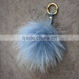 Myfur New Design Charm Bag Key Chains Real Raccoon Fur Pom Accessories thumbnail-1
