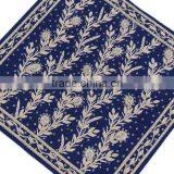 Blue Dabka Hand Embroidered Exquisite Velvet Accent Ethnic Indian Pillowcases thumbnail-1