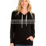 Made in China Ladies Thin/lightweight Drawstring Hoodies thumbnail-3