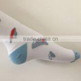 Amazon Supplier 100% Organic Cotton Women / Men Custom Design Your Own Colorful Dress Socks thumbnail-3
