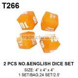 2pcs Plastic Inflatable Dice Soft Cubes Dot Dice thumbnail-2