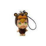 Hand Painted Anime Phone Accessories , Cartoon Character PVC Dolls For Cellphone thumbnail-1