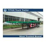 Heavy duty type suspension 2 axles 40ft flat bed trailers 2 inch / 3.5 inch Kingpin