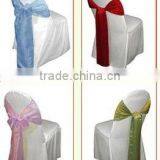 Wedding Satin Chair Sash and Polyester Banquet Chair Covers
