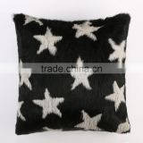 Y.ROGUSA Brand YR049 Stars Soft Genuine Rabbit Fur Sofa Pillow/Home Fur Cushion Cover Custom Order