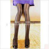 Newest Winter Wholesale Sheer Nude Women Sexy Vertical Stripe Slimming Women Fashion Tights