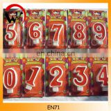 decorative digit glitter birthday red number candle