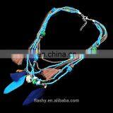 New Fashion Feather Women Necklace Beaded Necklace Chains Jewelry thumbnail-6