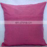 Pink Floral Indian Colorful Designer Cotton Kantha Sofa Cushion Covers/Handcrafted Ethnic Kantha Work Pillow Cushion Cover Art thumbnail-3