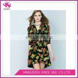 Floral Digital Printing Silk CDC 100% Silk Crepe de Chine Fabric