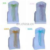 100% Polyester Colorful Wedding Used Customized Sized Organza Chair Sash thumbnail-4