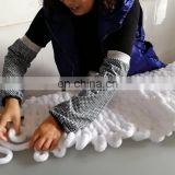 Amazon Choice's factory 0.1s 2-2.5cm polyester thick chunky micro chenille  jumbo yarn hand knitting hat rug plaid throw blanket