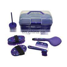 Pink Horse Brush Set Pet Grooming Brush With Curry Comb thumbnail-2