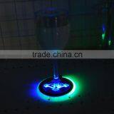 LED promotional wine glass coasters with lights