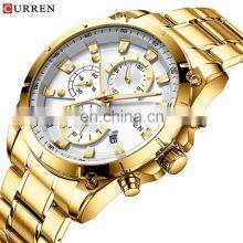 CURREN 8360 Men Original Japan Quartz Watch Fancy Stainless Steel Chronograph Calendar Date Business Mens Watches thumbnail-2