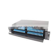 Manufacturers FTTH ODF 12 24 48 Ports SC LC SX Duplex 48 Rack Mounted Optical Fiber Patch Panel