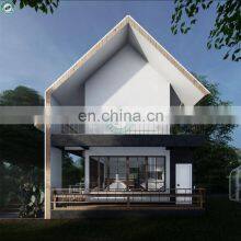2 Storey Modern Steel Structural Prefab House Double Pitch Roof Design Well-insulated Concrete House in Denmark thumbnail-3