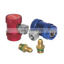 QC-ML QC-MH Quick Change Adapters Car Manifold Charging Air Conditioner Refrigerant R134a Brass Quick Coupler thumbnail-3