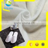 100 polyester knitting tricot brushed fabric for disposable slipper