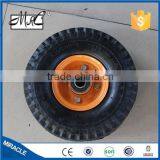 High Quality 10" 4.10/3.50-4 Nature Rubber Pneumatic Trolley Wheel With Metal Rim thumbnail-5