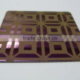 316 high-quality mirror colored etching surface stainless steel