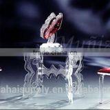 Home Furniture Glass Table Moden Bedroom Set thumbnail-3