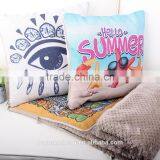 Factory Direct Sale Cotton Linen 2 in 1 Pillow Blanket for Car and Travel thumbnail-3
