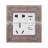 Hot Wholesale Safe 5 Hole High Quality 2 Pin & 3 Pin Socket With Single USB