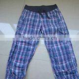 2012 New Ladies Fashion Plaid Purple Cotton Loose Comfortable Harem Pants