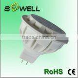 GU5.3 7w LED Spot Bulb Lighting, 85-265V 3030SMD 7pcs 50*H55mm Aluminum+plastic LED Spot Lamps