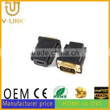 High Quality HDMI A/M TO DVI 24+1 P/M Standard HDMI ADAPTER Deep color, 3D,24K gold plated