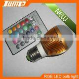 16 Colors Change by Remote Control E27 3W RGB LED Bulb Light thumbnail-2
