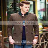 Oem Clothing Manufacturing Turkish Slim Fit Stripe Check Fleece Woolen Plaids Tweeds Man's Tailored Blazer Jacket thumbnail-3