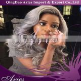 best selling grey human hair silk top full lace wig
