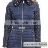 Woman Designer Blue Coats-stylish Padded Winter Jackets Autumn OL Jacket