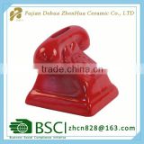 red telephone decoration home for ceramic coin bank