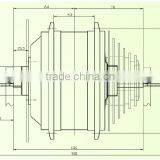 250W Electric Bicycle Hub Motor thumbnail-5
